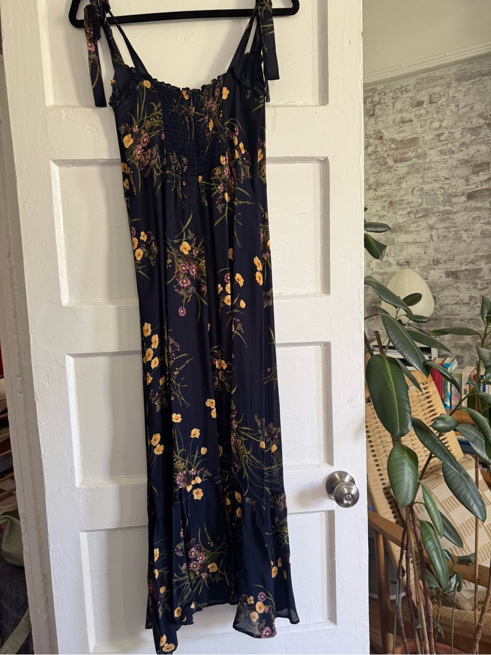 Reformation Niki Floral Tie-Shoulder Midi Dress - Picture 9 of 9